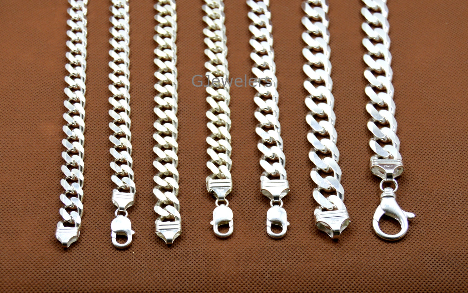 925 Sterling Silver Men Women Cuban Link Chain Necklace 12mm