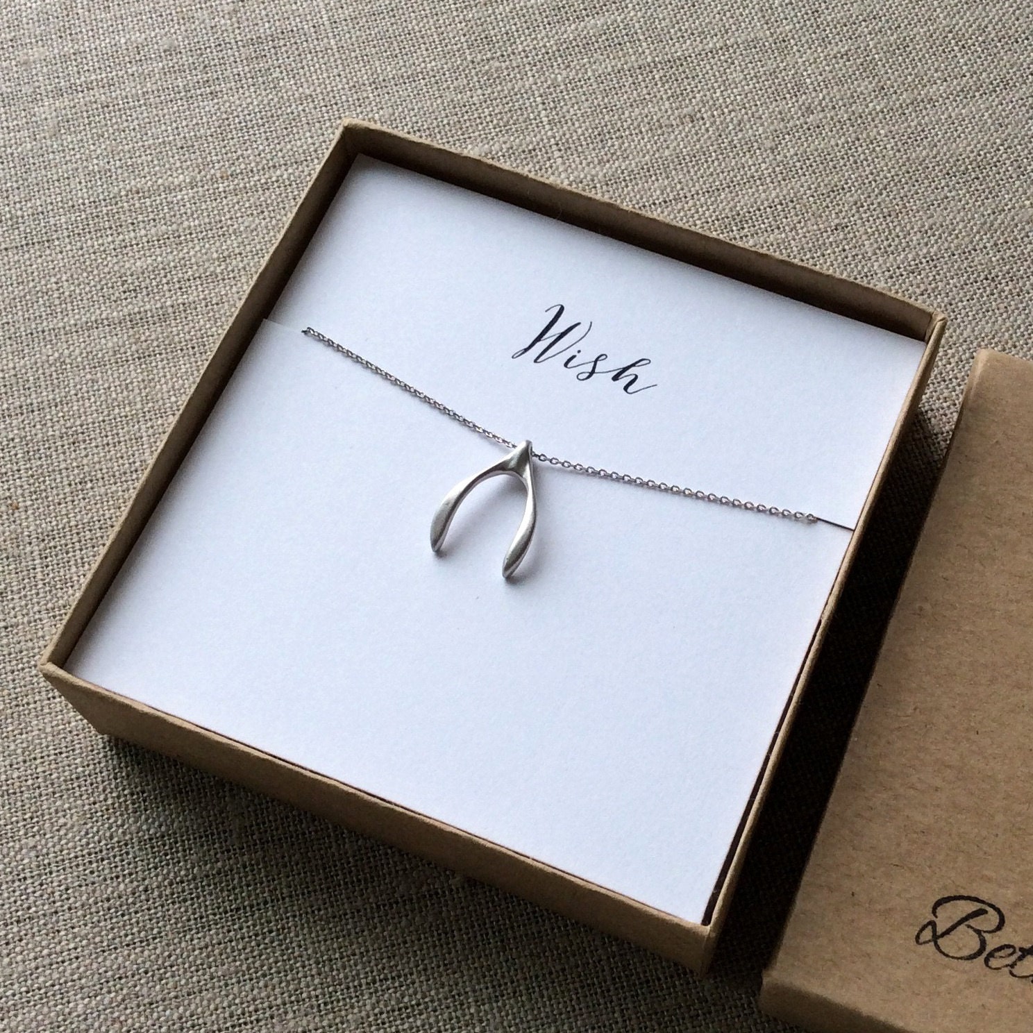 Matte Silver Wishbone Charm Necklace, silver wish bone necklace, wishbone pendant, wish necklace, bff necklace, Gifts for mom, mother's day