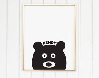 Personalised Childs/baby Bear Print