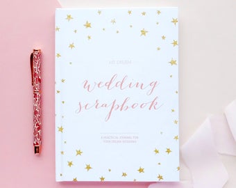 Wedding planner book, engagement gift, wedding scrapbook, gift for brides, wedding checklist, wedding organizer, keepsake wedding book