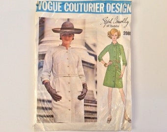 1960s Mod Dress B36 Sewing Pattern : Vogue Couturier Sybil Connolly 2088