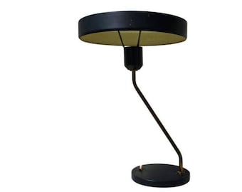 Louis kalff desk lamp - philips desk lamp - louis kalff z model lamp - green table lamp - vintage desk lamp - design table lamp - vintiques