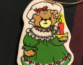 Vintage Lucy Rigg rubber ornament 1985