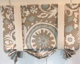 Premier Print Suzani Curtain Tie Up Cafe Curtain Window Treatment