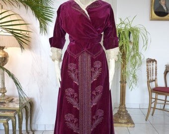 1900 BRADLEYS Evening Dress, antique dress, Victorian Dress, antique Gown, ca. 1900