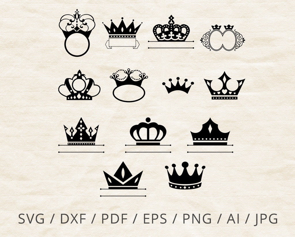 Download Crown svg monograms SVG Royal circle Frames svg Princess King