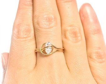 14k Gold Filled Herkimer Diamond Ring