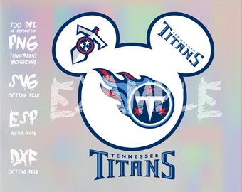 Mickey heads Sport logo football team Tennessee Titans ,clipart,SVG,PNG 300dpi ,ESP vector