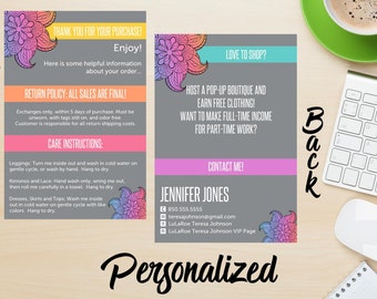 4x6 Two Sided Thank You Card Design sure to set your business apart from the rest! **DIGITAL FILE ONLY**