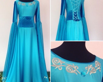 Elven dress, medieval dress, renaissance dress, fairy dress, gothic dress, reniassance faire costume, custom made