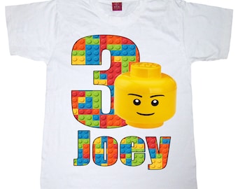 lego birthday shirt lego head