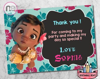 Moana thank you | Etsy