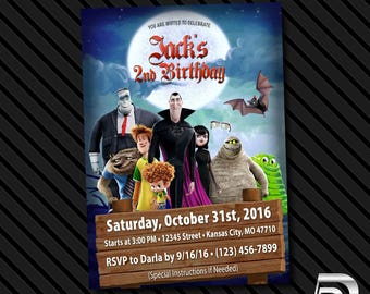 CUSTOM Hotel Transylvania Invitation for Birthday Party | Digital File Only, Printable JPEG File