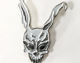 Frank the Rabbit Donnie Darko White Hat Pin