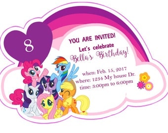 MY LITTLE PONY Birthday Invitation (Digital) (Printable) (Personalized)