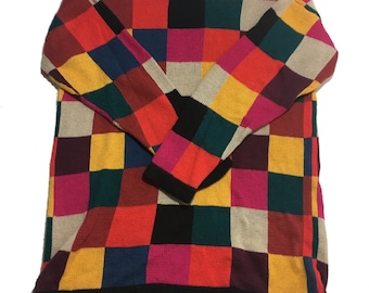 Vintage 1980's Oversized Patterned Sweater