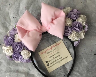 Rose Floral Minnie Mouse Ears