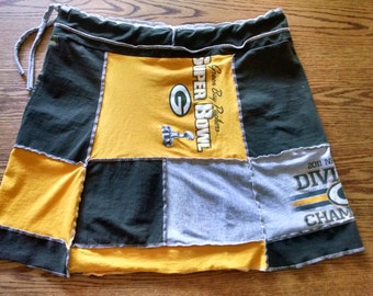 Custom Made Upcycled Women's T-Shirt Skirt Boho Beach Casual Clothing