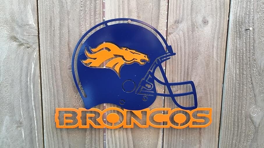 Denver Broncos Metal Sign wall art steel by MetalArtCreation