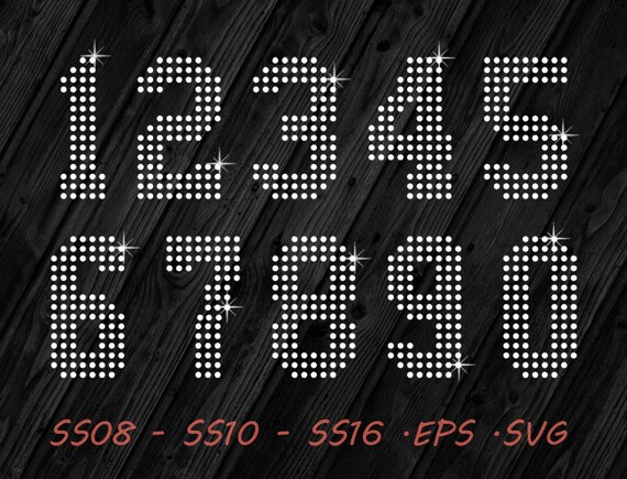 Download Rhinestone Numbers Jersey SVG EPS Digital Template