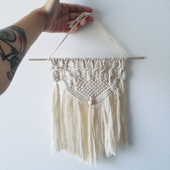 small Macrame wall hanging small macramé bohemian by Naturamacrame