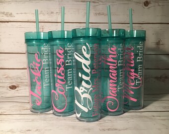 Bridesmaid tumblers, bridesmaid gifts, Maid Of Honor Tumbler, Bridal Party Tumblers, Custom Skinny Tumblers, Custom Bridesmaid Gift