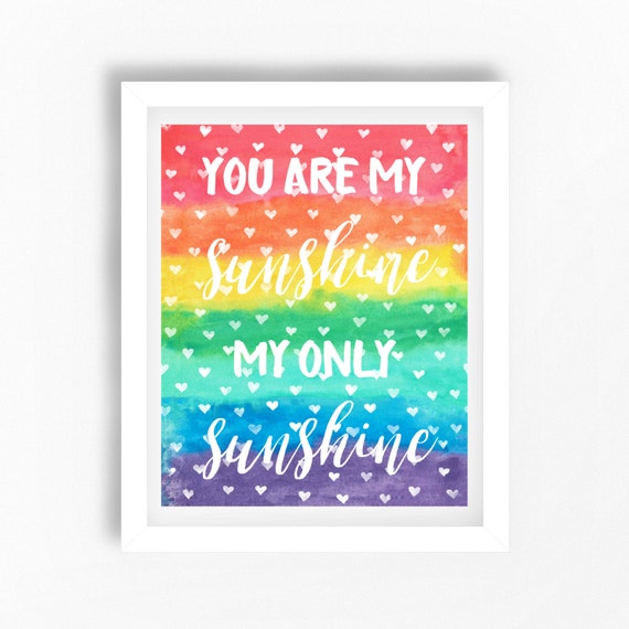 Items similar to Rainbow Baby Gift, Rainbow Baby Print, You Are My