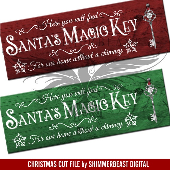 Download Christmas SVG Cut File Santa's Magic Key svg Magic Key