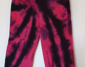 red and black tie dye sweatpants