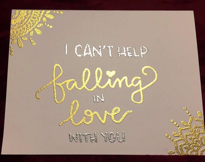 Falling In Love Card - Embossed