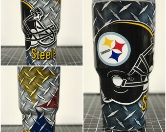 Pittsburg Steelers Custom Yeti 20 30 RTIC Cup Fully Wrapped