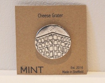Cheese Grater Pin Brooch