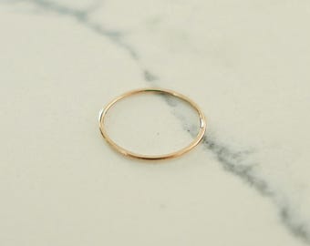 Ultra Thin Wedding Band/ White Gold Wedding Ring/ 1mm Skinny/