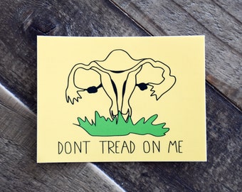 Feminist Sticker Pro-Choice 'Don't Tread On Me' Uterus