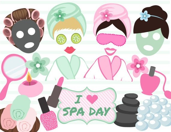 Printable Spa Party Photo Booth Props Spa Girl Salon Party