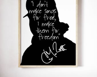 Chance the Rapper "I Don't Make Songs For Free" Art Print