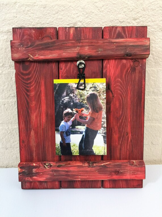 Rustic Red Distressed Clip Picture Frame 4 X 6 or 5 X 7