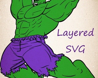 Hulk SVG files- Marvel SVG - Hulk svg png jpeg - Hulk svg design made for Cricut and Silhouette