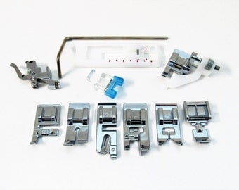11 pcs Husqvarna Viking Sewing Machine Snap on Attachments Feet 5011LC