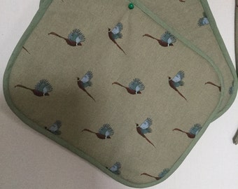Set of Two Padded Placemats with Matching Napkins