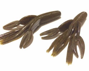 50 - 4" Craw Tubes Creature Claw Bass Bait Fishing Lures Green Pumpkin