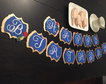 Beauty and The Beast Birthday Banner