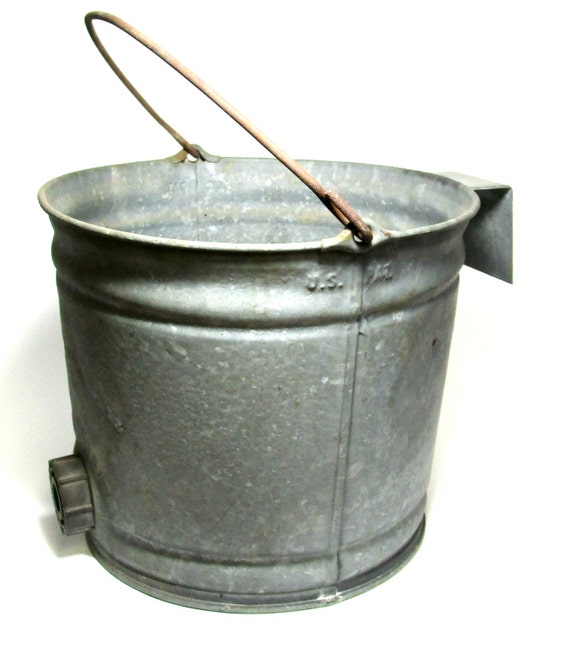 Vintage Sap Bucket Syrup Bucket Old Galvanized Sap Bucket
