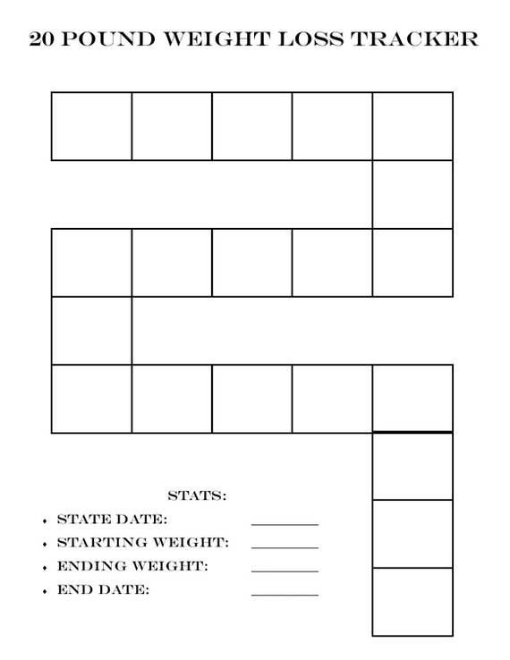 2019 weight loss tracker template