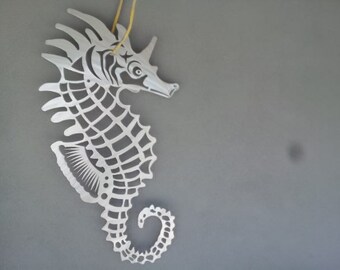 Seahorse Metal wall art home decor garden Metal fish art sculpture