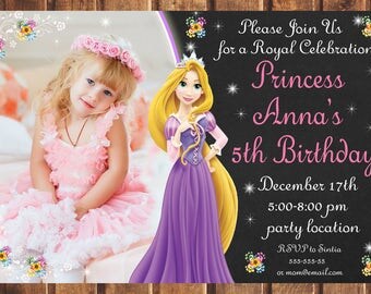 Rapunzel Invitation, Tangled Invitation, Tangled Birthday Invitation, Rapunzel Birthday, Princess Invitation, Disney Princess -digital a