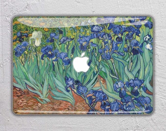 famous art macbook skin macbook decal painting macbook sticker paint macbook cover macbook pro macbook air Irises Vincent Van Gogh FSM131