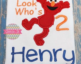 Elmo Birthday shirt - Party - Custom - Personalized
