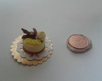 Dollhouse Barbie food: Lemon Cheesecake