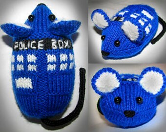 Tardis Catnip Mouse, Dr. Who, Tardis, cat toy, catnip mouse, scifi fantasy, organic